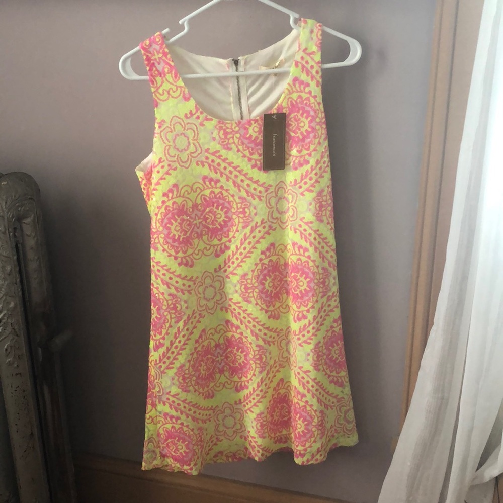 Yellow and Hot Pink Dress from Francesca’s
